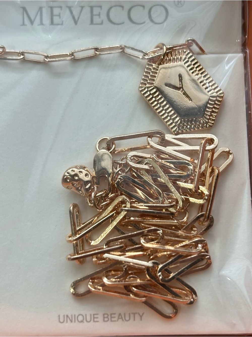 New Gold “Y” Initial Necklace